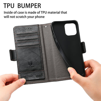 CASENEO 002 Series Business Style Splicing Leather Phone Case for iPhone 13 Pro Max 6.7 inch