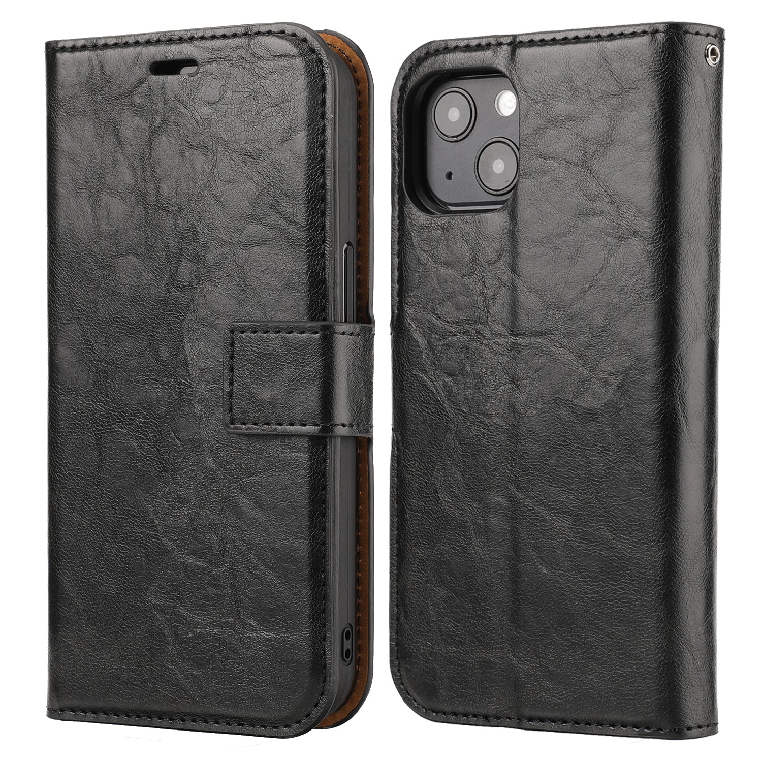 Crazy Horse Texture Detachable Leather Wallet Stand Design Phone Cover Case for iPhone 13 Pro 6.1 inch