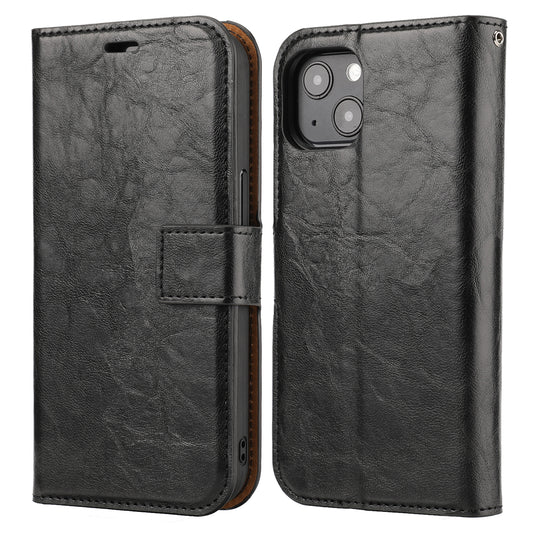 Crazy Horse Texture Detachable Leather Wallet Stand Design Phone Cover Case for iPhone 13 Pro 6.1 inch