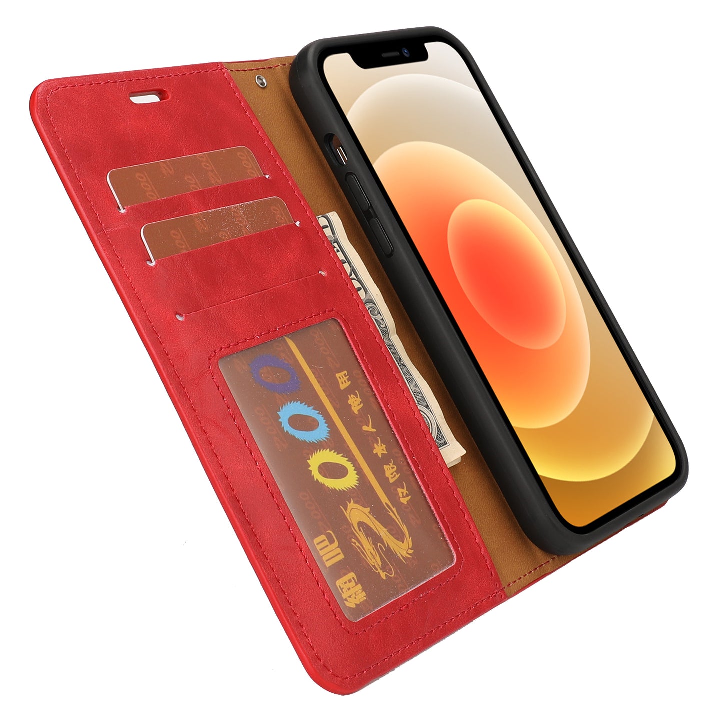 Crazy Horse Texture Detachable Leather Wallet Stand Design Phone Cover Case for iPhone 13 Pro 6.1 inch