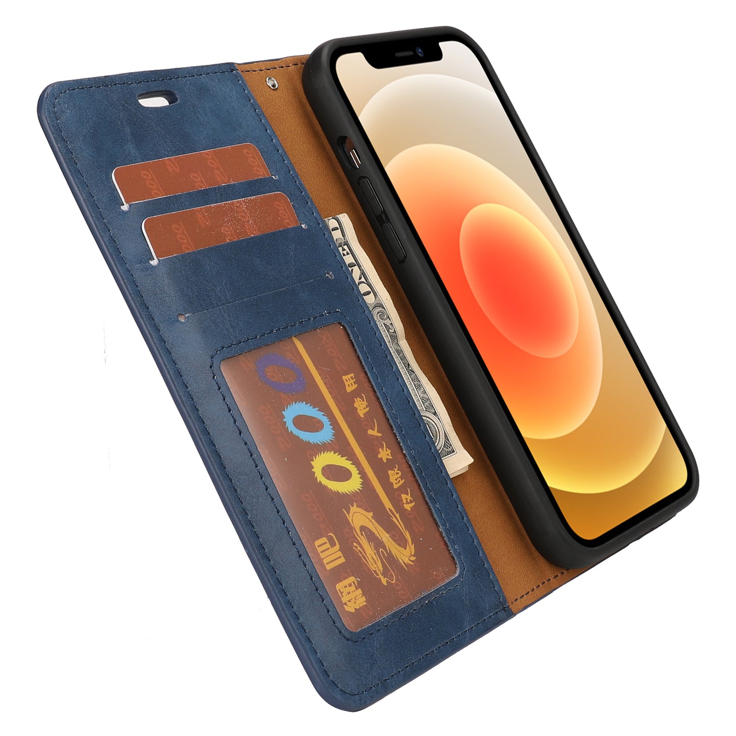 Crazy Horse Texture Detachable Leather Wallet Stand Design Phone Cover Case for iPhone 13 Pro 6.1 inch