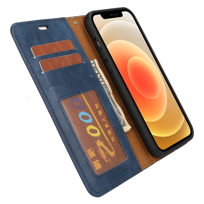 Crazy Horse Texture Detachable Leather Wallet Stand Design Phone Cover Case for iPhone 13 Pro 6.1 inch