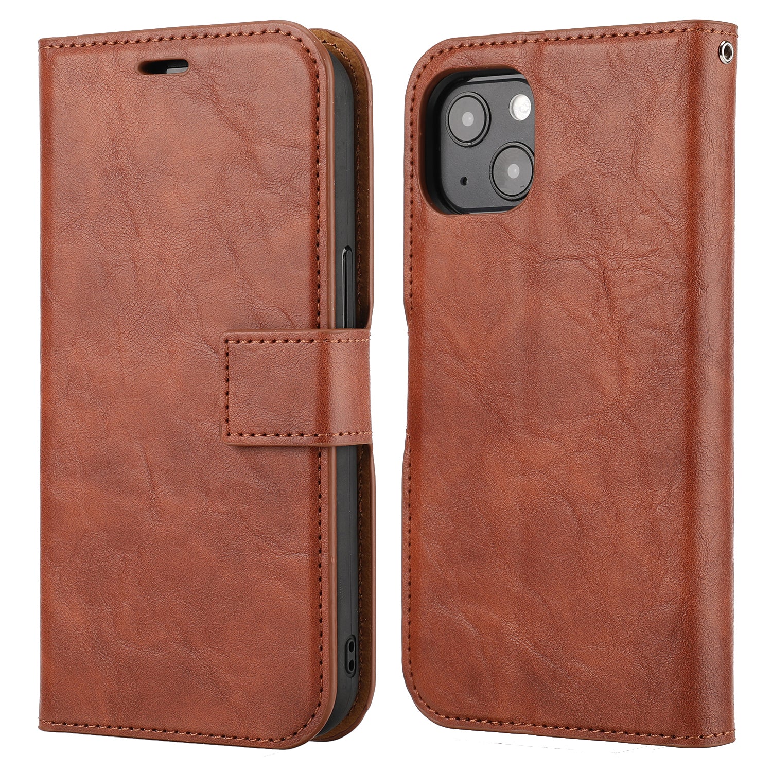 Crazy Horse Texture Detachable Leather Wallet Stand Design Phone Cover Case for iPhone 13 Pro 6.1 inch