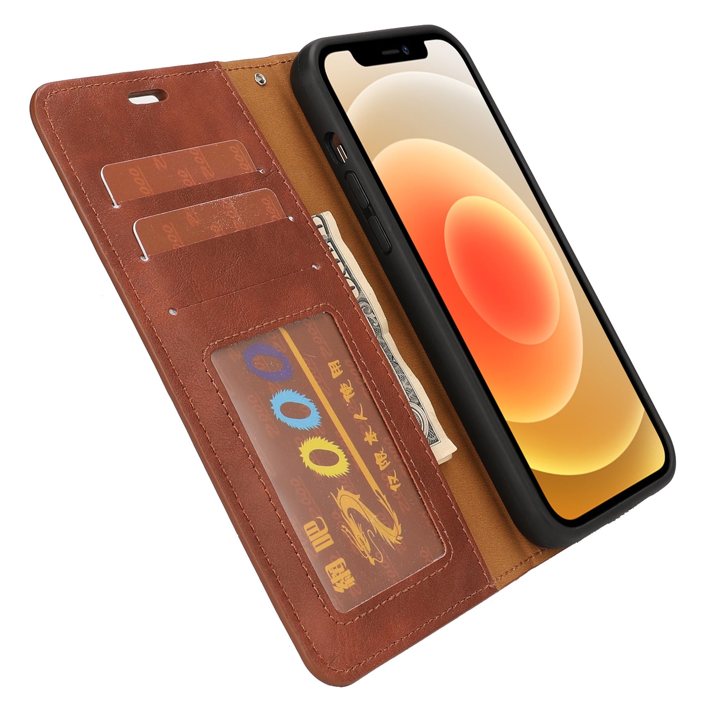 Crazy Horse Texture Detachable Leather Wallet Stand Design Phone Cover Case for iPhone 13 Pro 6.1 inch