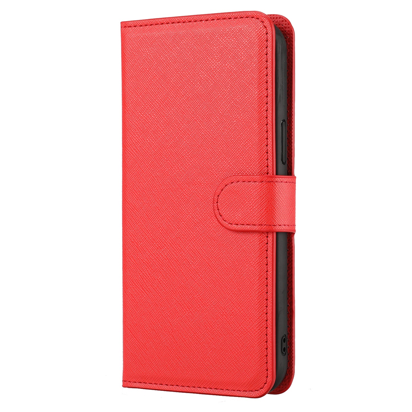 Cross Texture Wallet Stand Design Detachable Leather Phone Case Protector for iPhone 13 Pro 6.1 inch