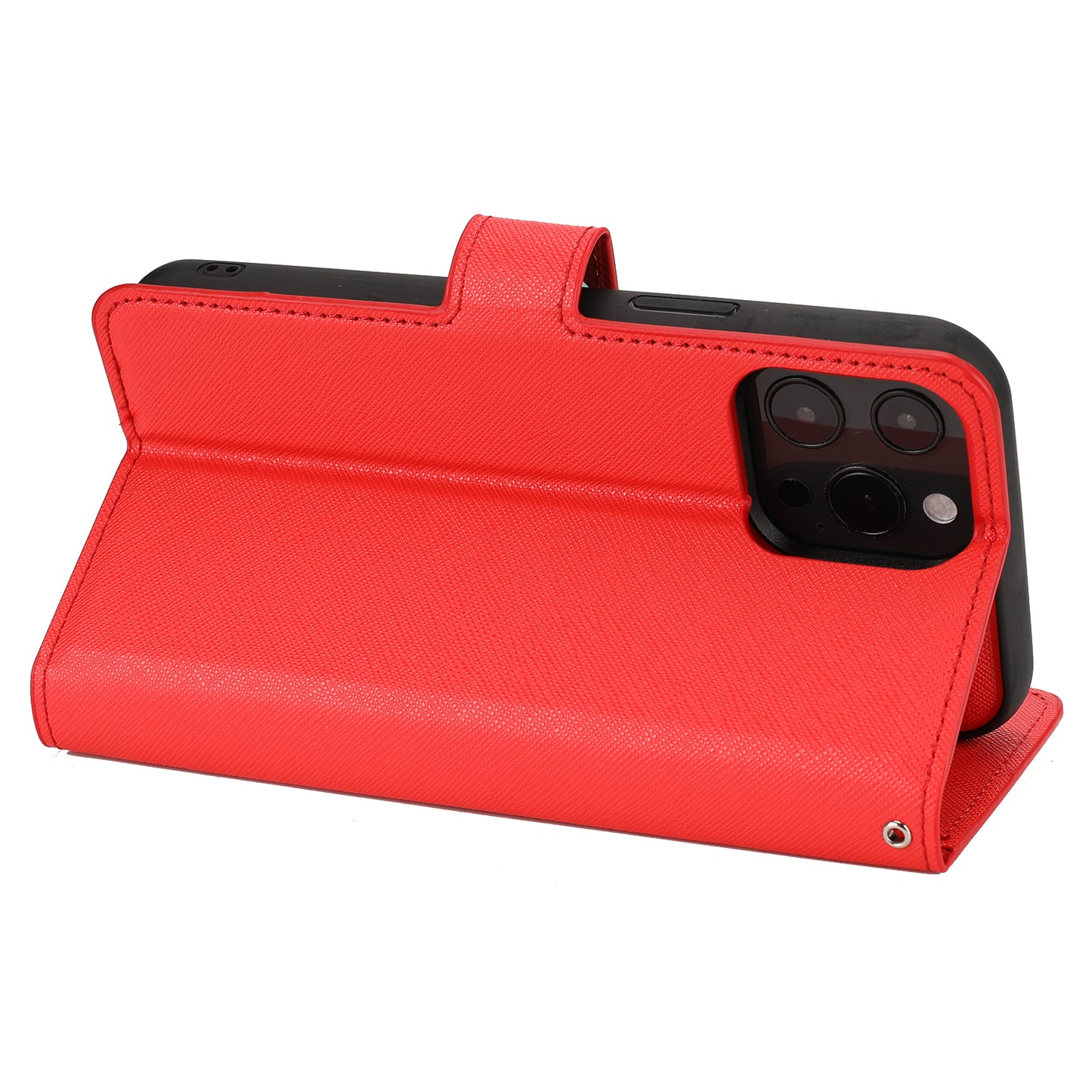 Cross Texture Wallet Stand Design Detachable Leather Phone Case Protector for iPhone 13 Pro 6.1 inch