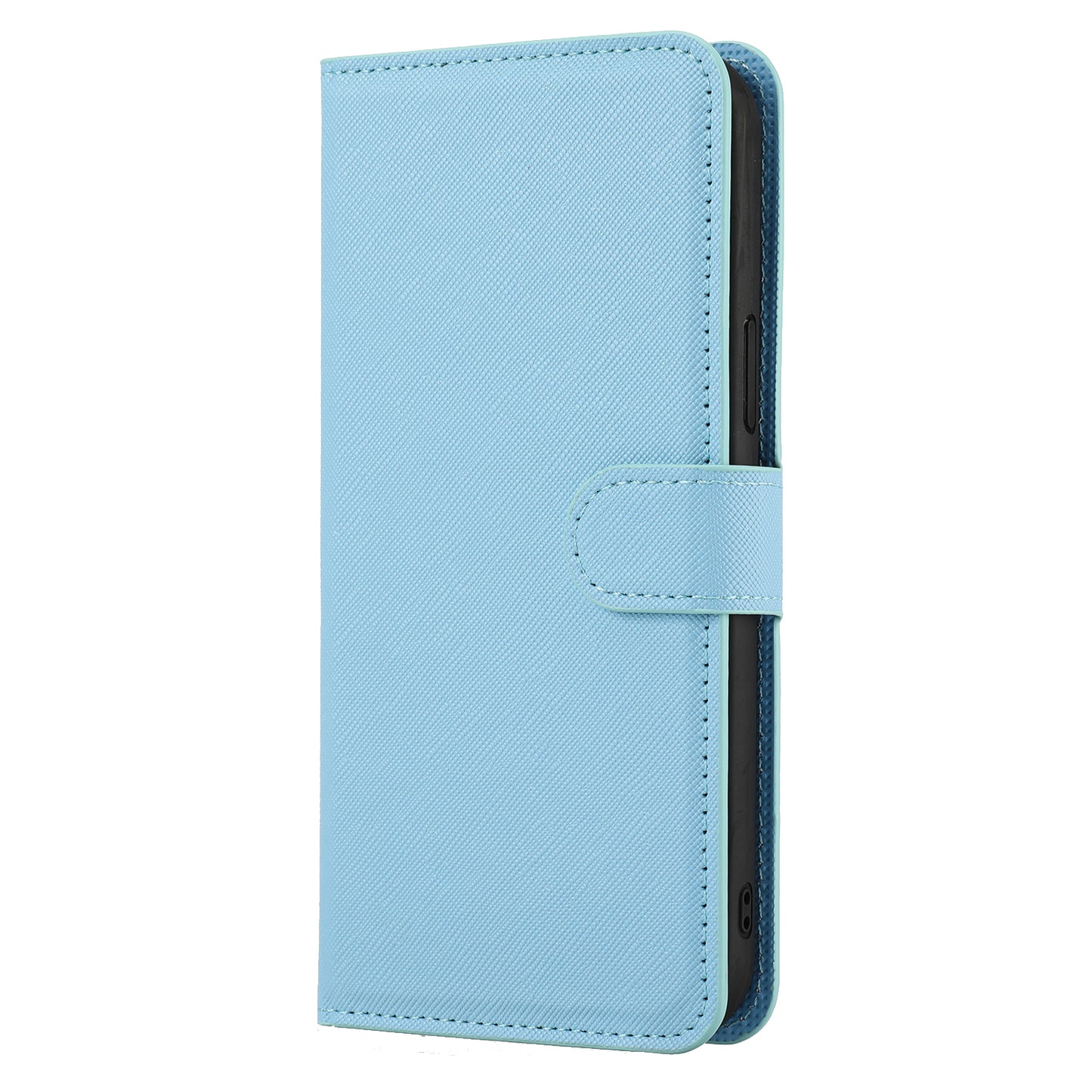 Cross Texture Wallet Stand Design Detachable Leather Phone Case Protector for iPhone 13 Pro 6.1 inch