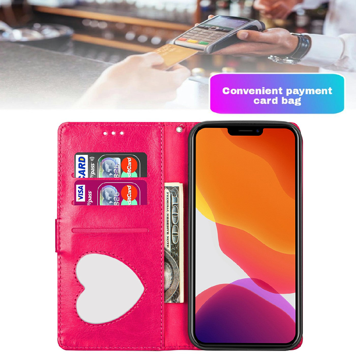 Glitter Sequins Wrist Strap Zipper Pocket Wallet Flip Leather Phone Case with Stand for iPhone 13 Pro Max 6.7 inch