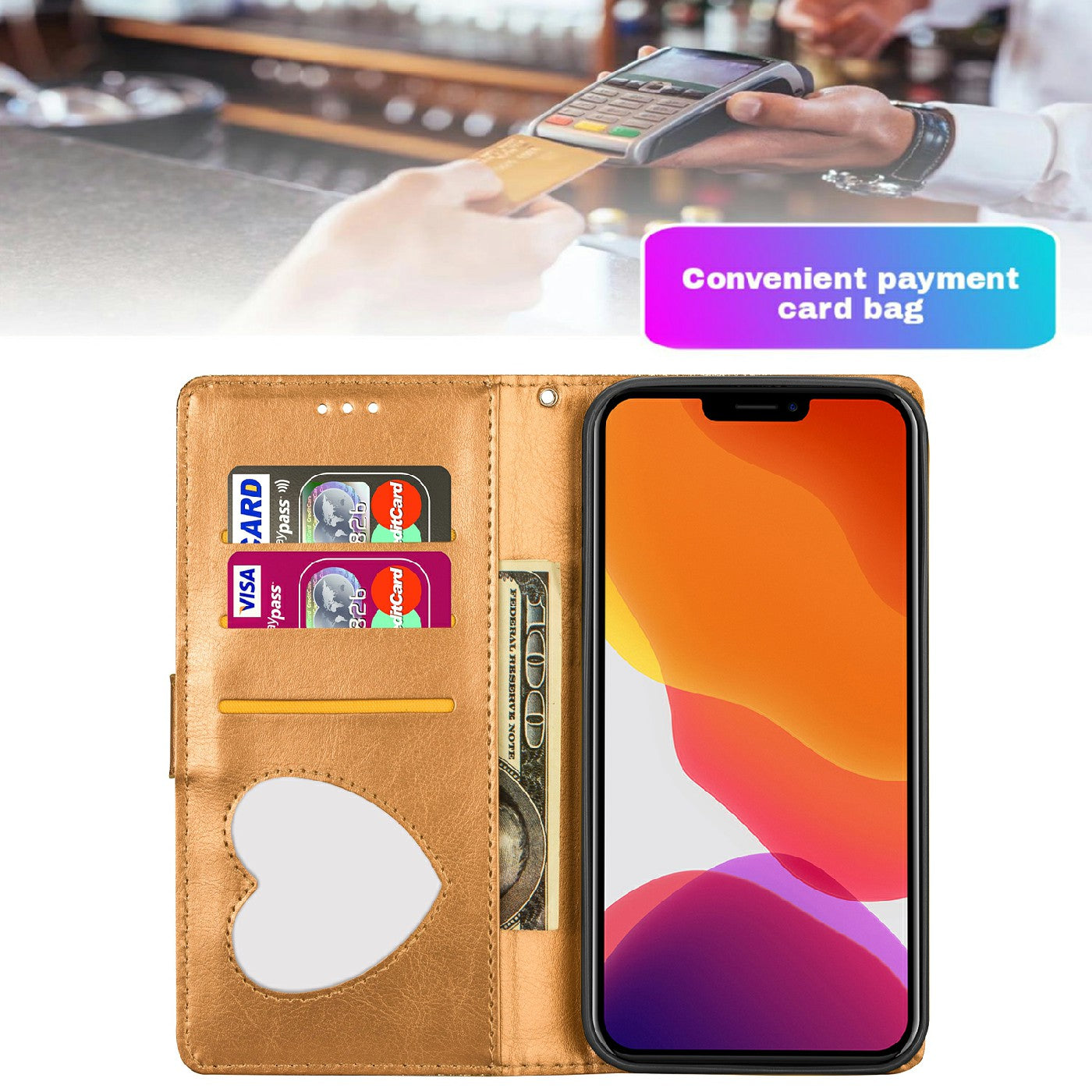 Glitter Sequins Wrist Strap Zipper Pocket Wallet Flip Leather Phone Case with Stand for iPhone 13 Pro Max 6.7 inch