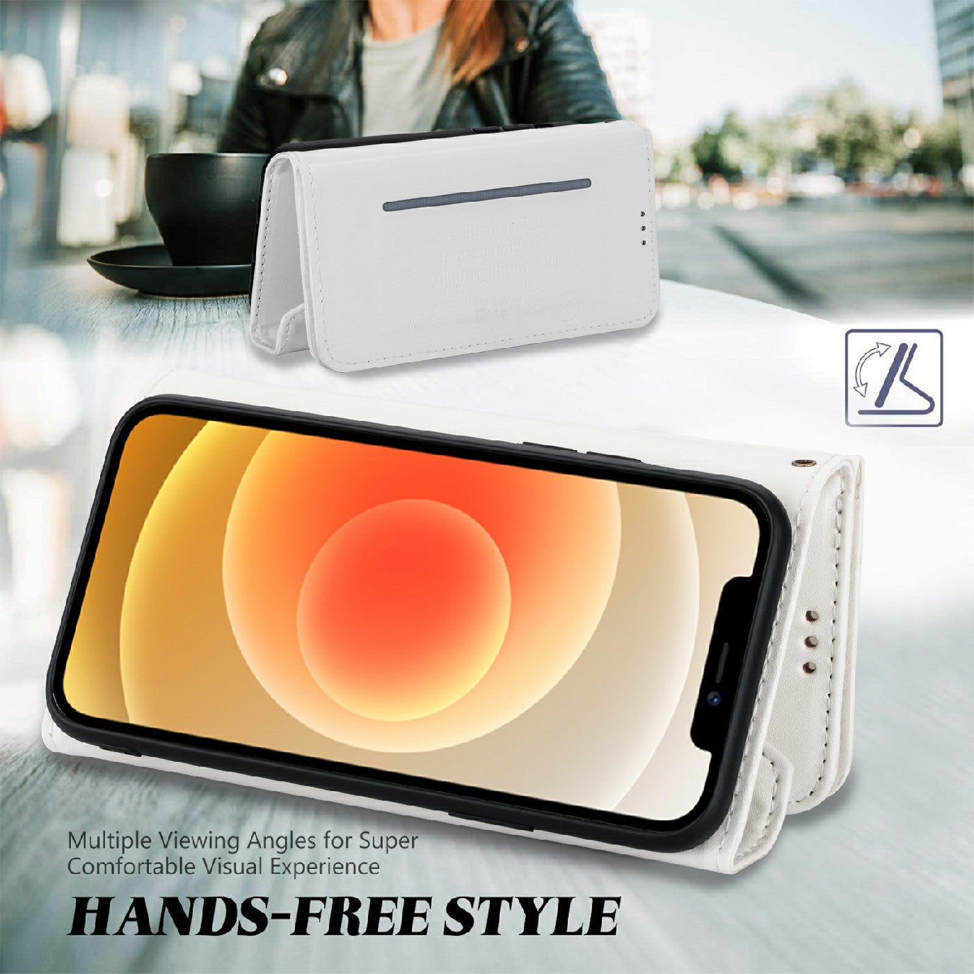 Skin Feeling Stylish Leather Zipper Wallet Stand Phone Case with Two Straps for iPhone 13 Pro Max 6.7 inch