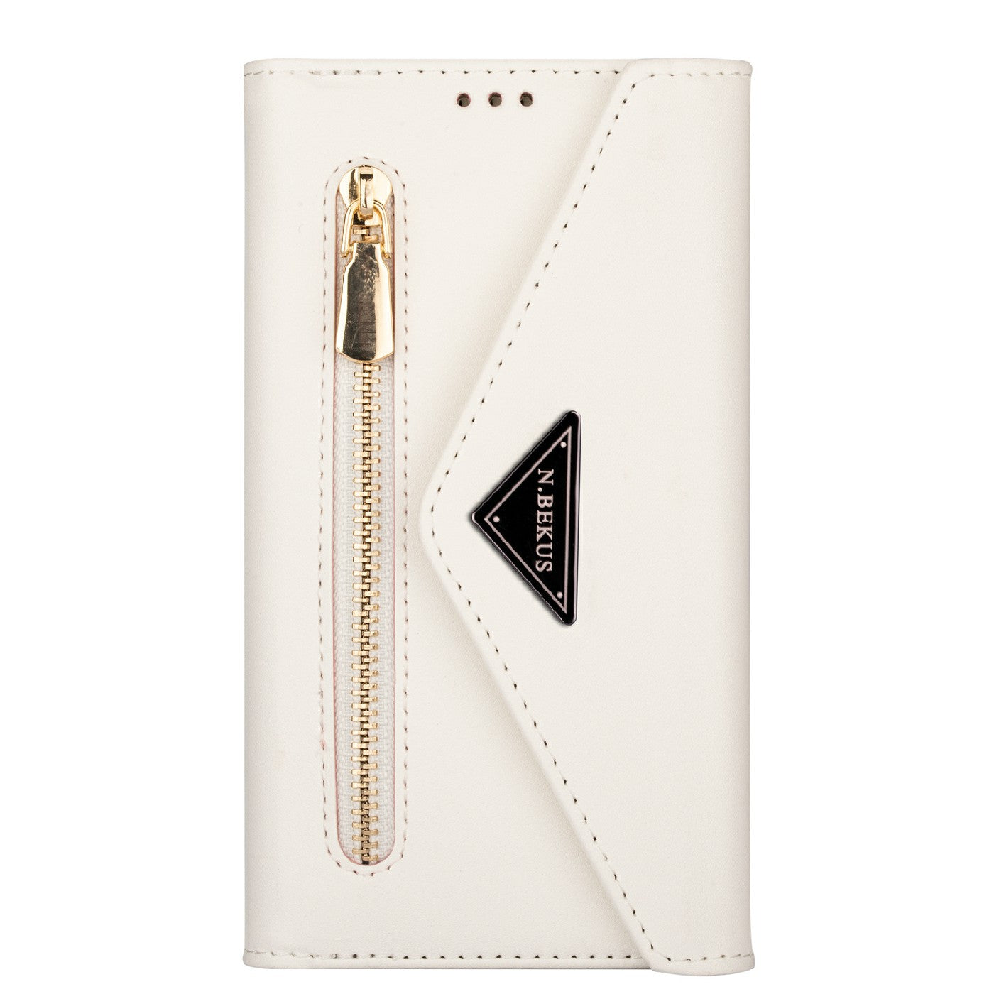 Skin Feeling Stylish Leather Zipper Wallet Stand Phone Case with Two Straps for iPhone 13 Pro Max 6.7 inch