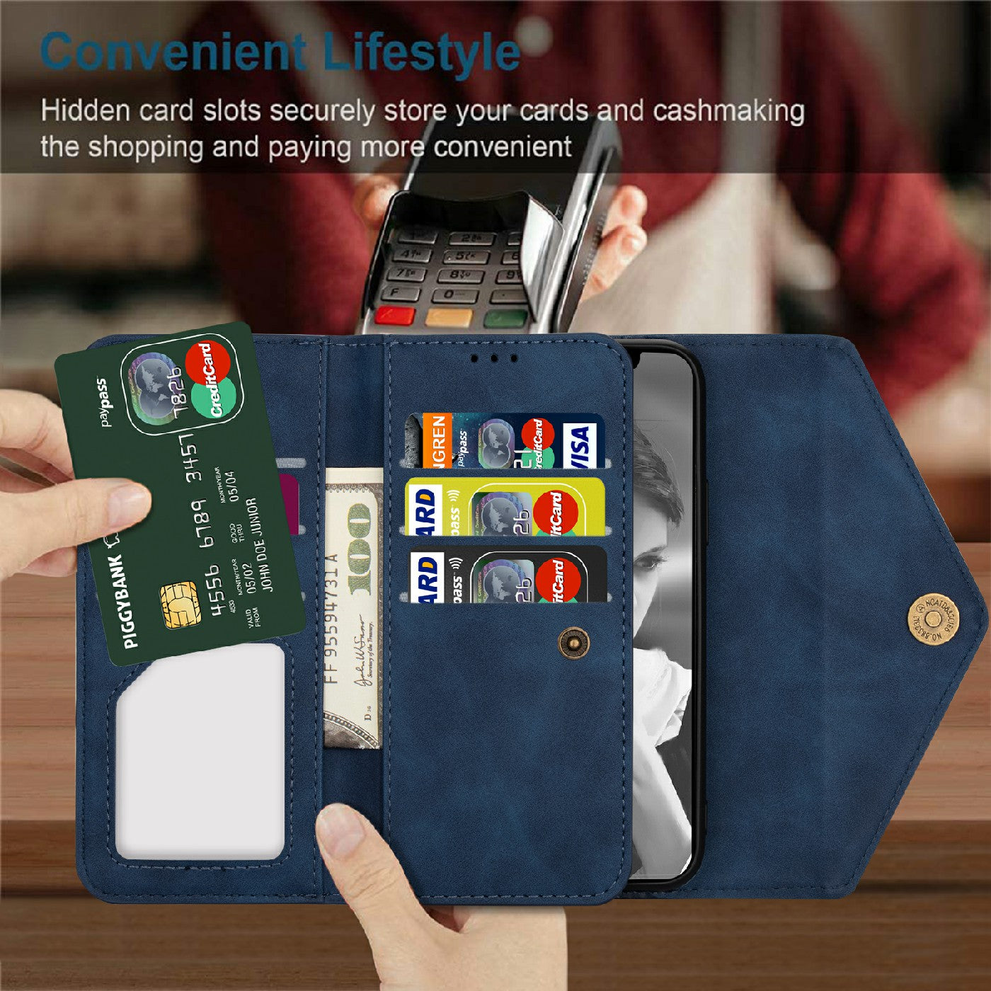 Skin Feeling Stylish Leather Zipper Wallet Stand Phone Case with Two Straps for iPhone 13 Pro Max 6.7 inch