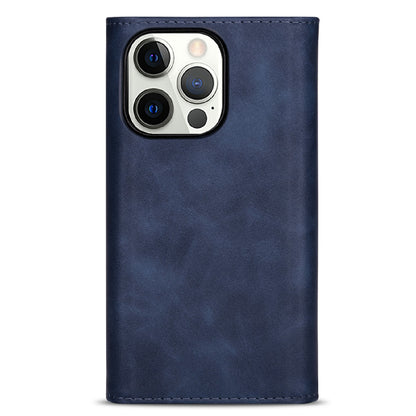 Skin Feeling Stylish Leather Zipper Wallet Stand Phone Case with Two Straps for iPhone 13 Pro Max 6.7 inch