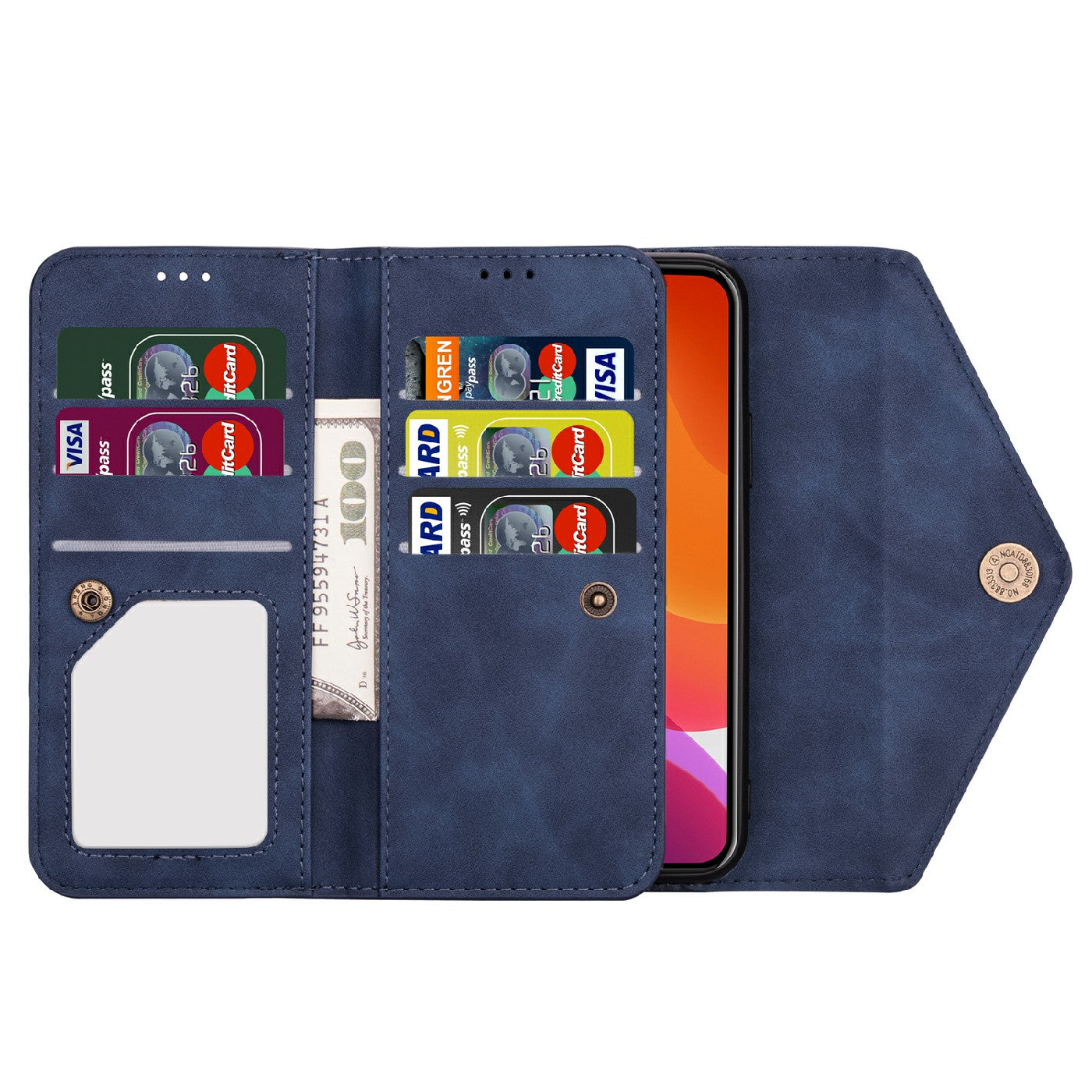 Skin Feeling Stylish Leather Zipper Wallet Stand Phone Case with Two Straps for iPhone 13 Pro Max 6.7 inch