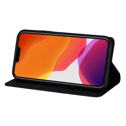 Ultra-thin Flash Powder PU Leather Protective Stand Case Cover with Card Holder for iPhone 13 Pro 6.1 inch