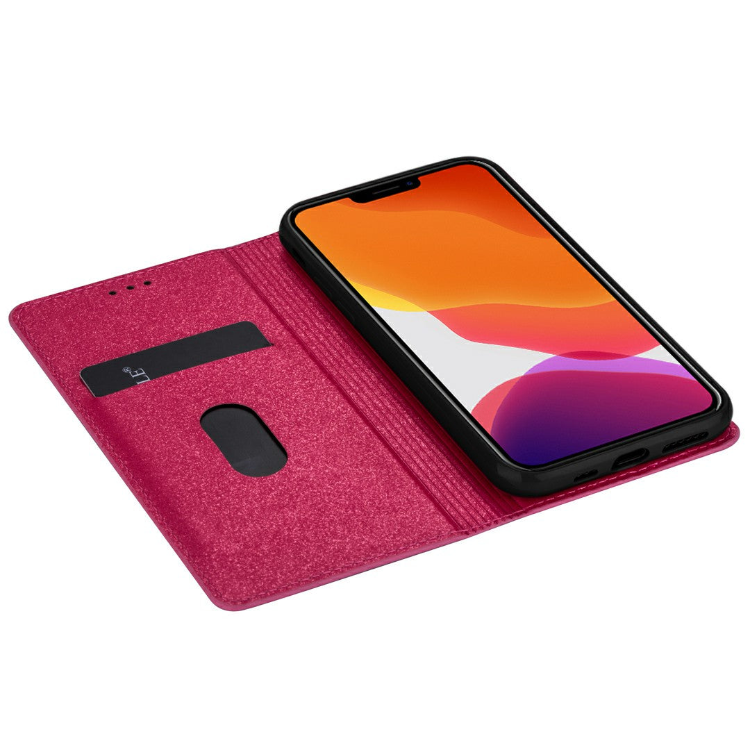 Ultra-thin Glitter Powder PU Leather Phone Stand Case Cover for iPhone 13 Pro Max 6.7 inch