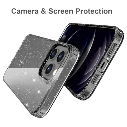GW18 Shiny Glitter Sparkle Powder Clear TPU Soft Phone Case for iPhone 13 Pro Max 6.7 inch
