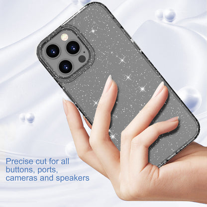 GW18 Shiny Glitter Sparkle Powder Clear TPU Soft Phone Case for iPhone 13 Pro Max 6.7 inch