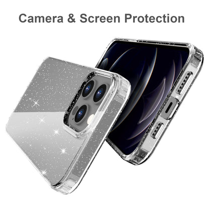 GW18 Shiny Glitter Sparkle Powder Clear TPU Soft Phone Case for iPhone 13 Pro Max 6.7 inch