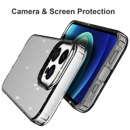 GW18 Crystal Clear Glitter Sparkly Bling Soft TPU Case Cover for iPhone 13 Pro 6.1 inch