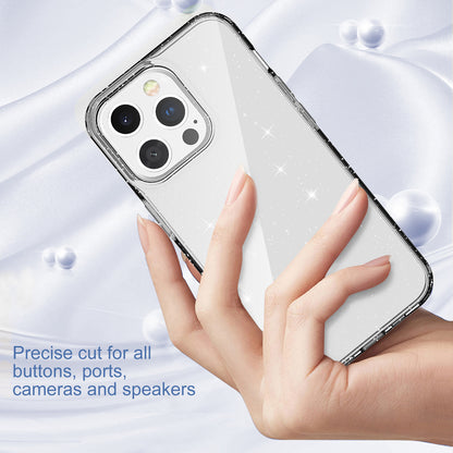 GW18 Crystal Clear Glitter Sparkly Bling Soft TPU Case Cover for iPhone 13 Pro 6.1 inch