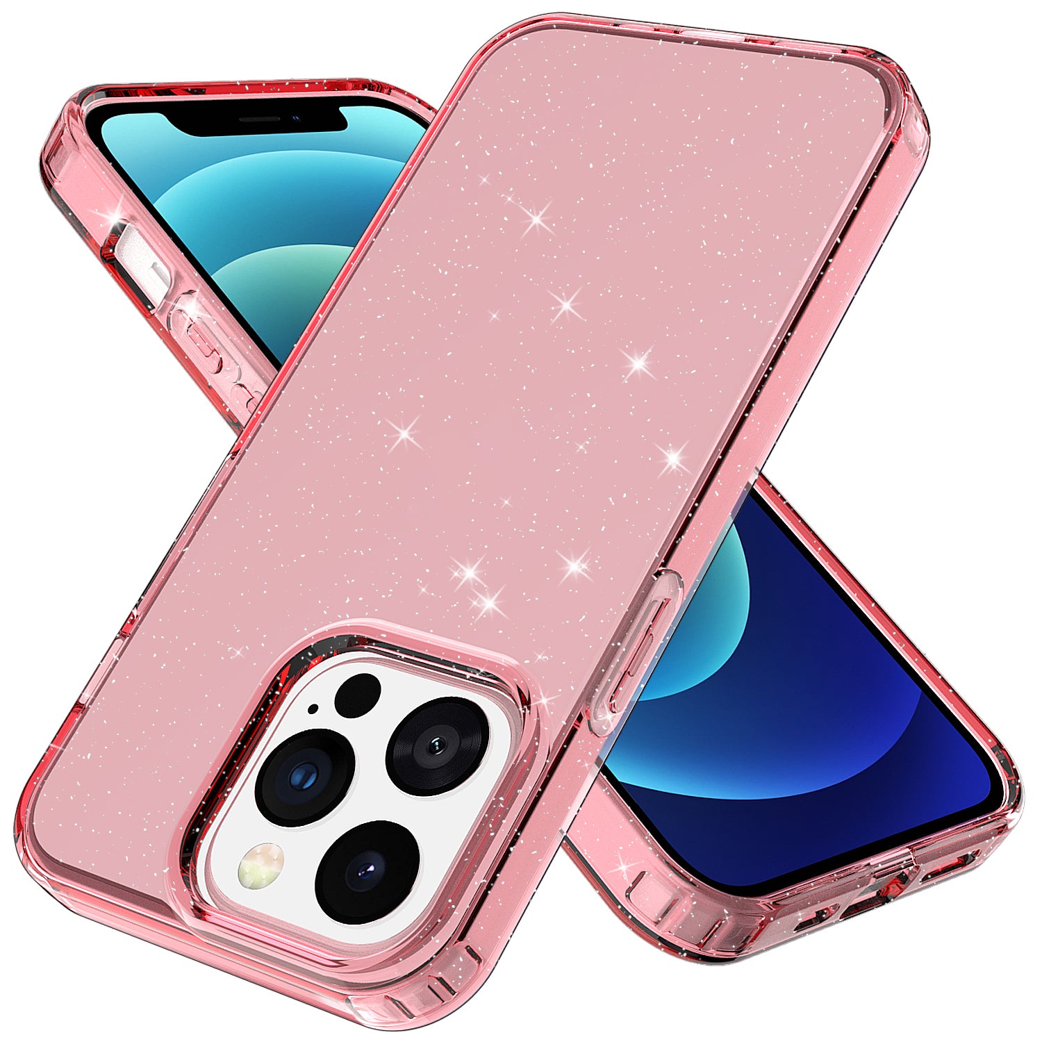 GW18 Crystal Clear Glitter Sparkly Bling Soft TPU Case Cover for iPhone 13 Pro 6.1 inch