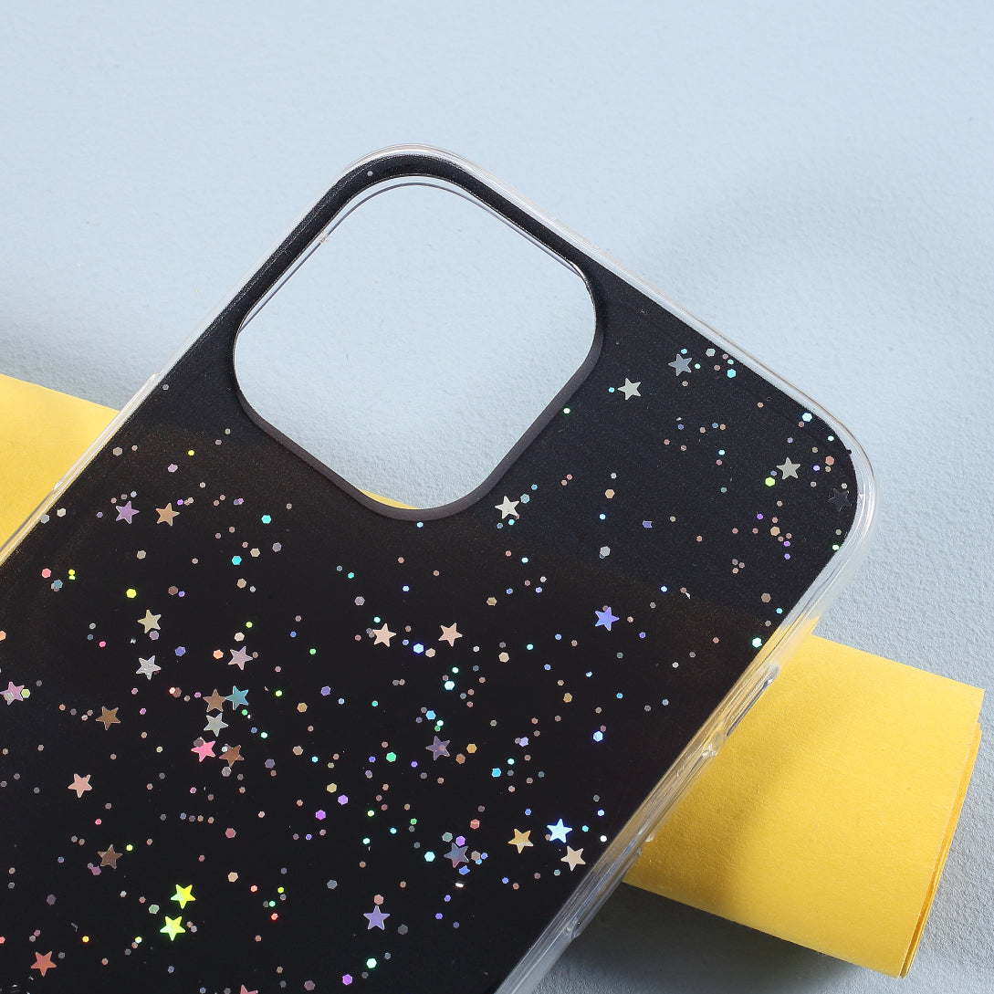 Sparkle Starry Sky Epoxy Anti Scratch Soft TPU Phone Case Protector for iPhone 13 Pro 6.1 inch