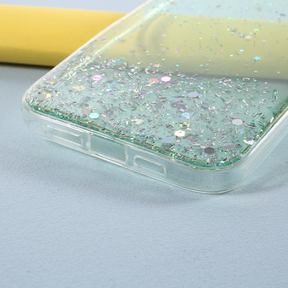 Sparkle Starry Sky Epoxy Anti Scratch Soft TPU Phone Case Protector for iPhone 13 Pro 6.1 inch