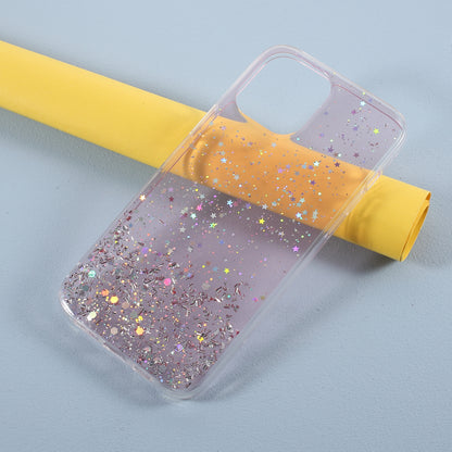 Sparkle Starry Sky Epoxy Anti Scratch Soft TPU Phone Case Protector for iPhone 13 Pro 6.1 inch