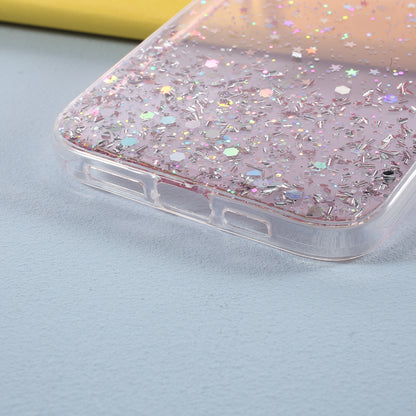 Sparkle Starry Sky Epoxy Anti Scratch Soft TPU Phone Case Protector for iPhone 13 Pro 6.1 inch