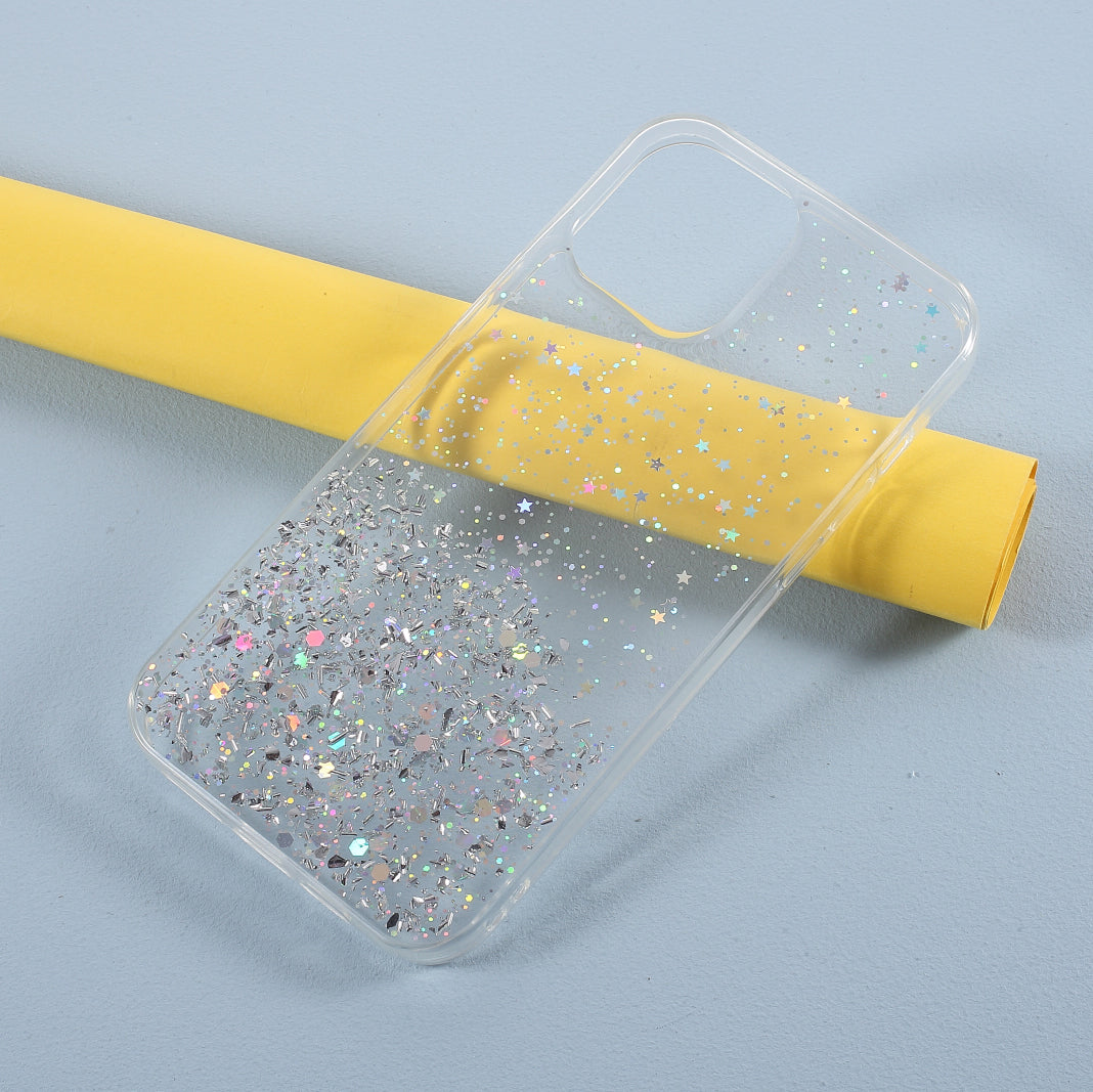 Sparkle Starry Sky Epoxy Anti Scratch Soft TPU Phone Case Protector for iPhone 13 Pro 6.1 inch