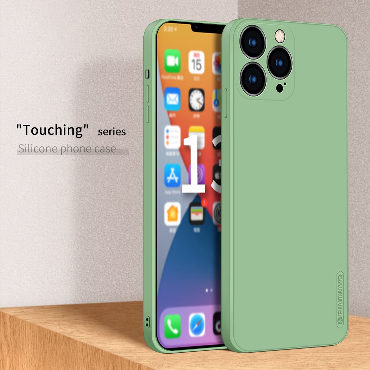 PINWUYO Precise Cut-Out Soft Silicone Full-Body Shockproof Protective Phone Case for iPhone 13 Pro Max 6.7 inch