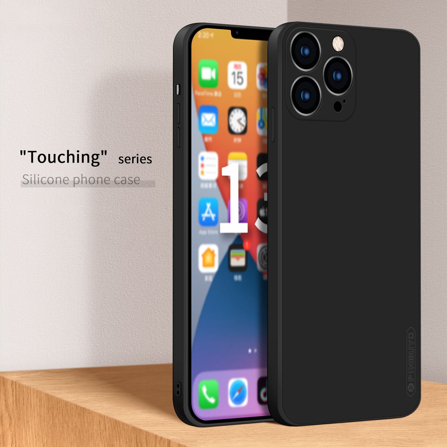PINWUYO Precise Cut-Out Soft Silicone Full-Body Shockproof Protective Phone Case for iPhone 13 Pro Max 6.7 inch
