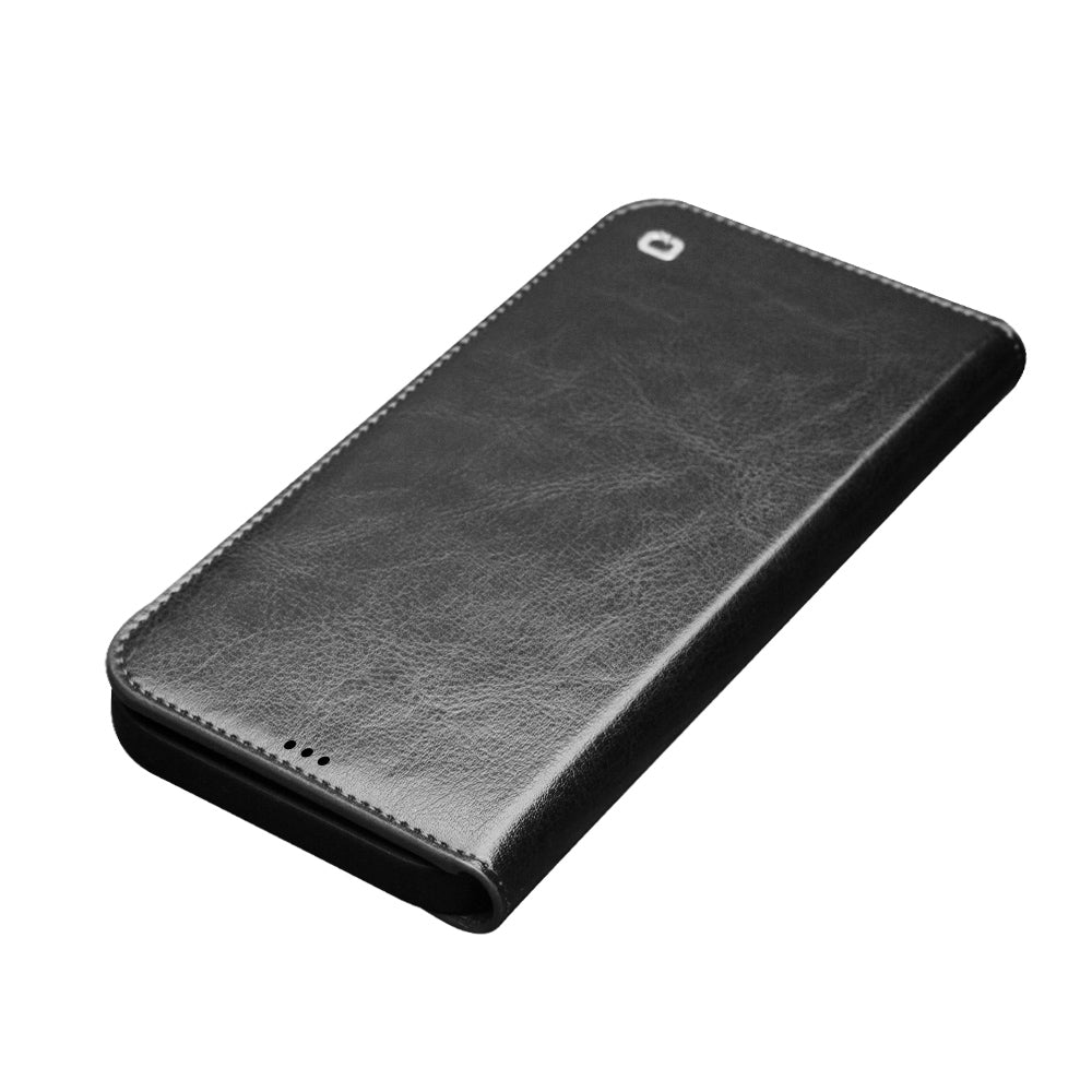 QIALINO Top Layer Cowhide Leather Stand Wallet Cell Phone Cover Protector for iPhone 13 Pro Max 6.7 inch