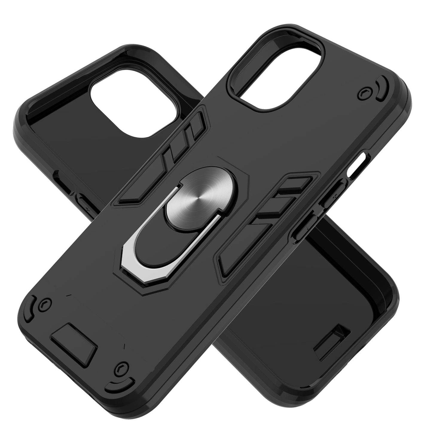 Armor 360Â° Rotation Ring Holder Kickstand Hybrid PC + TPU Phone Case for iPhone 13 Pro Max 6.7 inch