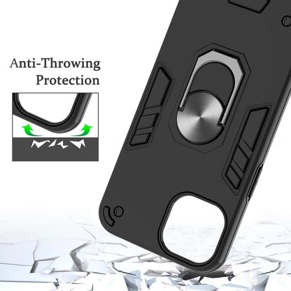 Armor 360Â° Rotation Ring Holder Kickstand Hybrid PC + TPU Phone Case for iPhone 13 Pro Max 6.7 inch