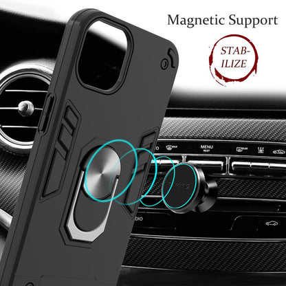 Armor 360Â° Rotation Ring Holder Kickstand Hybrid PC + TPU Phone Case for iPhone 13 Pro Max 6.7 inch