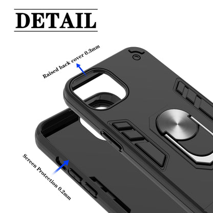 Armor 360Â° Rotation Ring Holder Kickstand Hybrid PC + TPU Phone Case for iPhone 13 Pro Max 6.7 inch