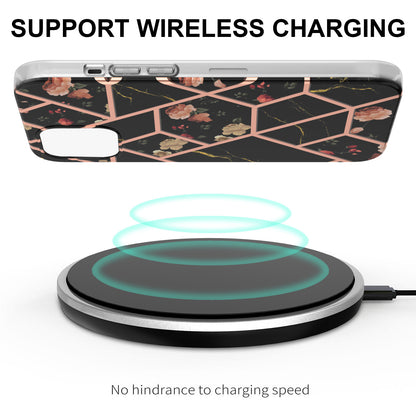 Smooth Marble Pattern Series IMD Shockproof Flexible Slim Electroplating TPU Case for iPhone 13 Pro 6.1 inch