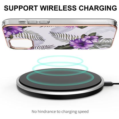 Smooth Marble Pattern Series IMD Shockproof Flexible Slim Electroplating TPU Case for iPhone 13 Pro 6.1 inch