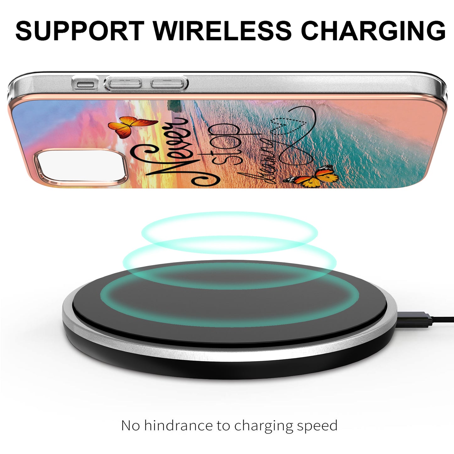 Smooth Marble Pattern Series IMD Shockproof Flexible Slim Electroplating TPU Case for iPhone 13 Pro 6.1 inch