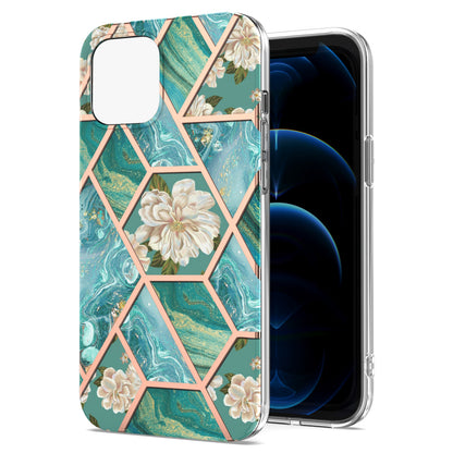Smooth Marble Pattern Series IMD Shockproof Flexible Slim Electroplating TPU Case for iPhone 13 Pro 6.1 inch