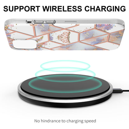 Smooth Marble Pattern Series IMD Shockproof Flexible Slim Electroplating TPU Case for iPhone 13 Pro 6.1 inch