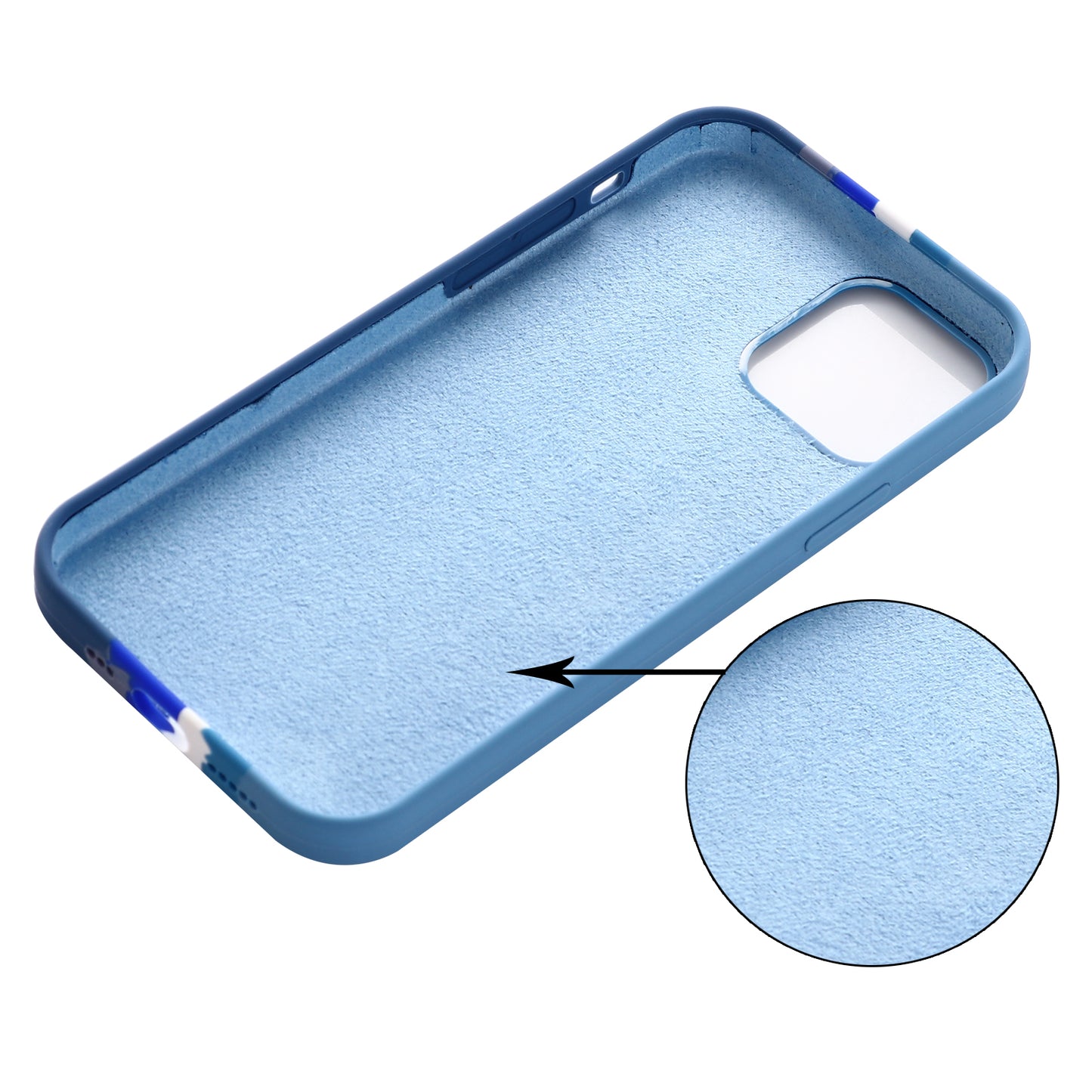 Rainbow Style Liquid Silicone Anti-scratch Cellphone Back Case Cover for iPhone 13 Pro Max 6.7 inch