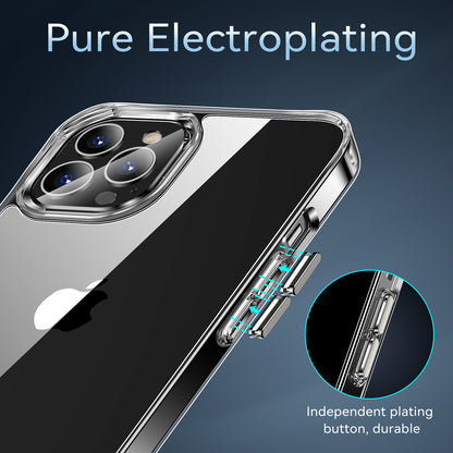 Transparent Soft TPU + Anti-Scratch PC Back Cover with 4 Corners Shockproof Protection for iPhone 13 Pro Max 6.7 inch