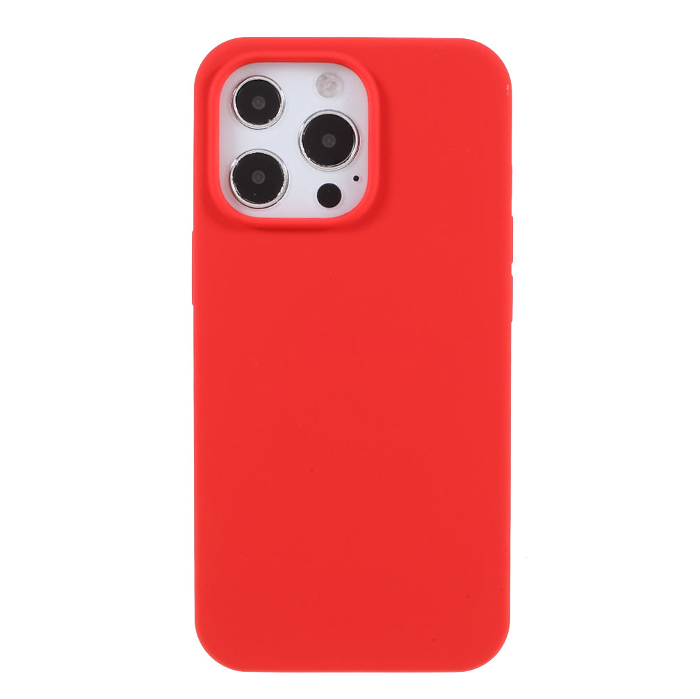 Solid Silicone Silky-Soft Touch Full-Body Protection Shockproof Cover with Soft Microfiber Lining for iPhone 13 Pro 6.1 inch