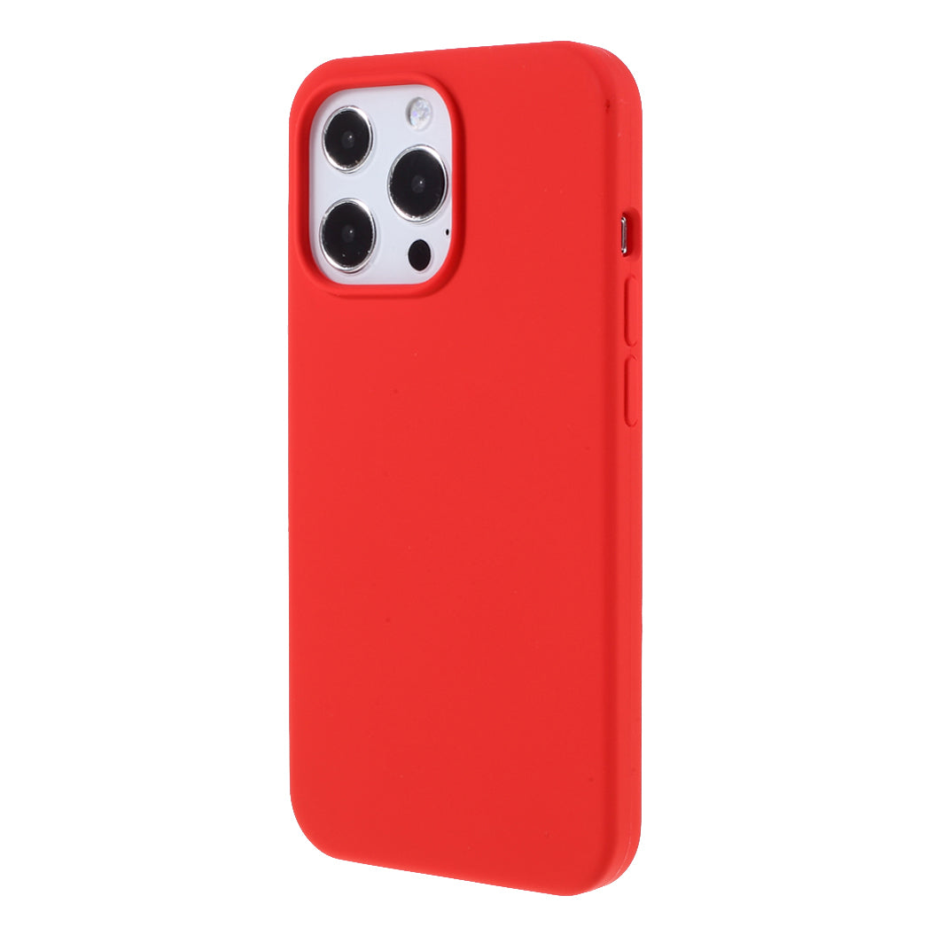 Solid Silicone Silky-Soft Touch Full-Body Protection Shockproof Cover with Soft Microfiber Lining for iPhone 13 Pro 6.1 inch