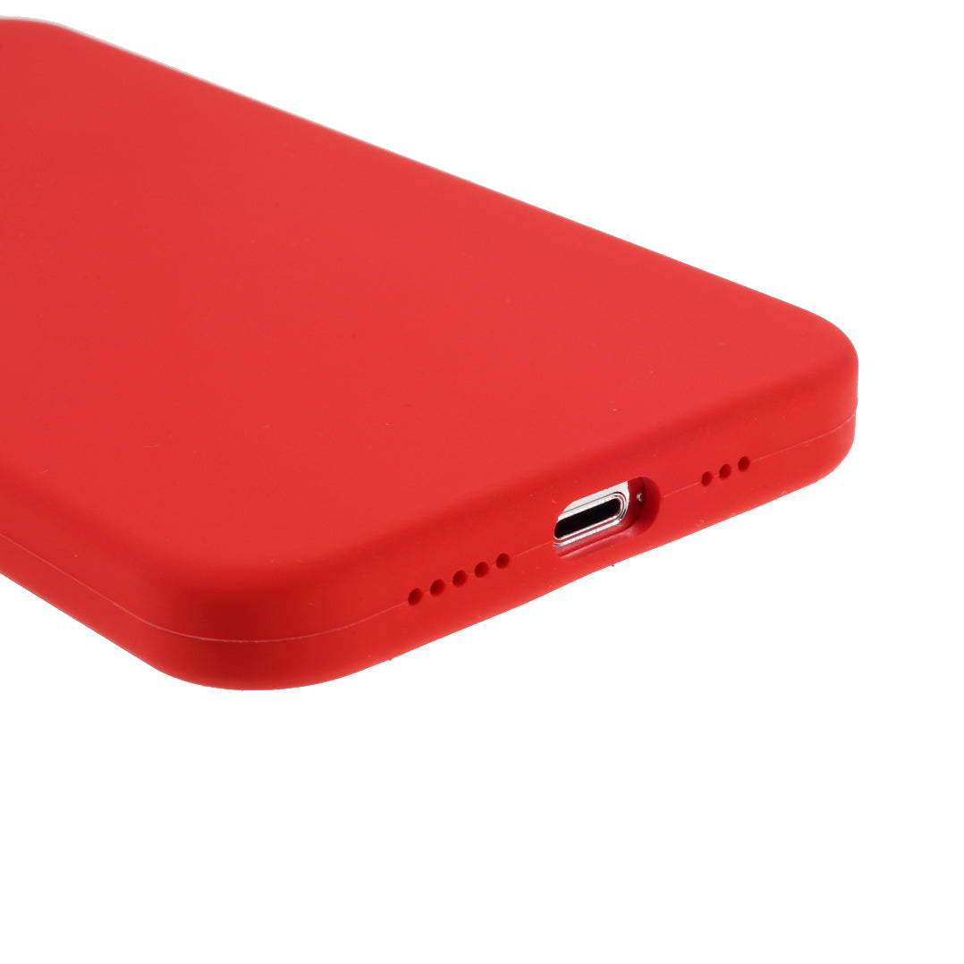 Solid Silicone Silky-Soft Touch Full-Body Protection Shockproof Cover with Soft Microfiber Lining for iPhone 13 Pro 6.1 inch