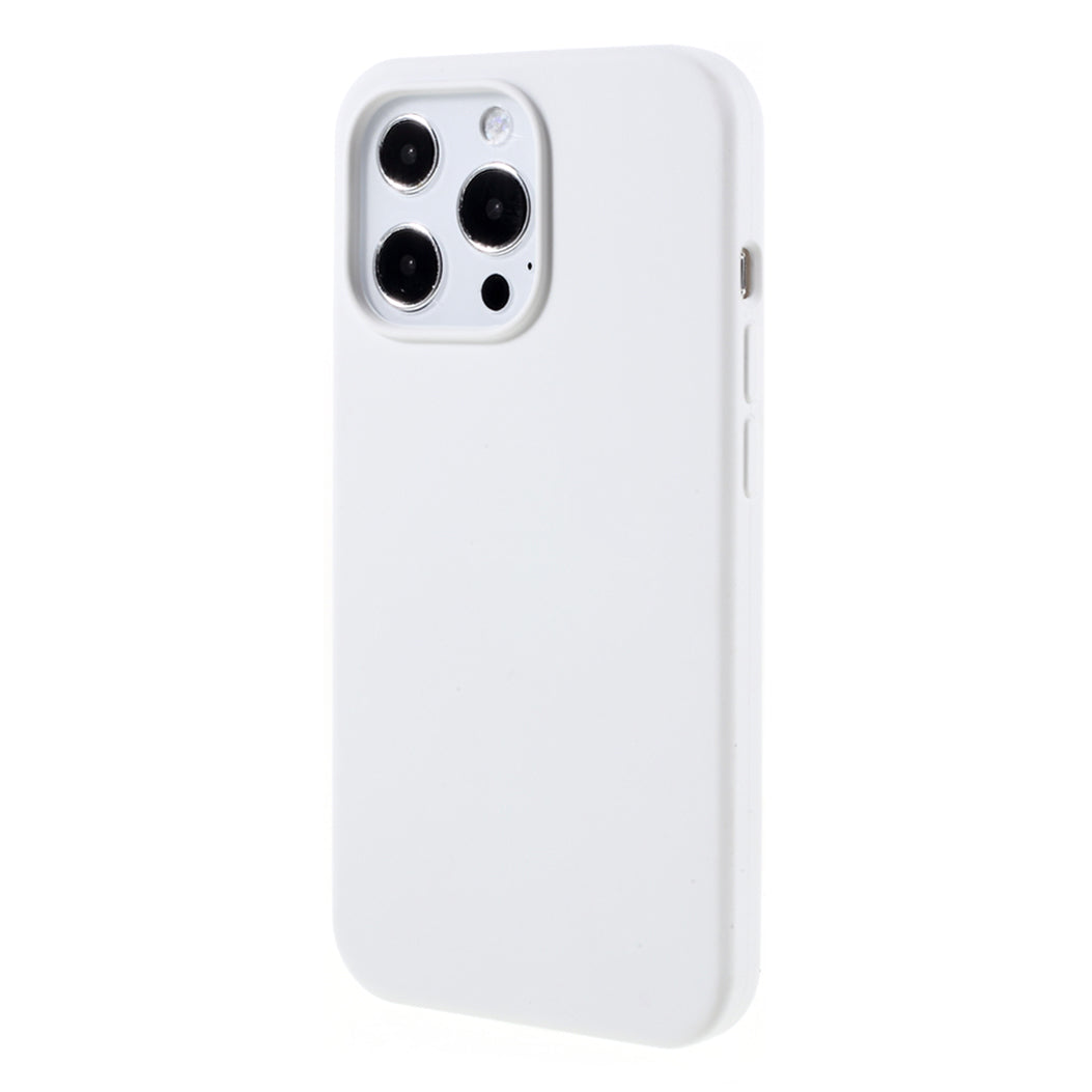Solid Silicone Silky-Soft Touch Full-Body Protection Shockproof Cover with Soft Microfiber Lining for iPhone 13 Pro 6.1 inch