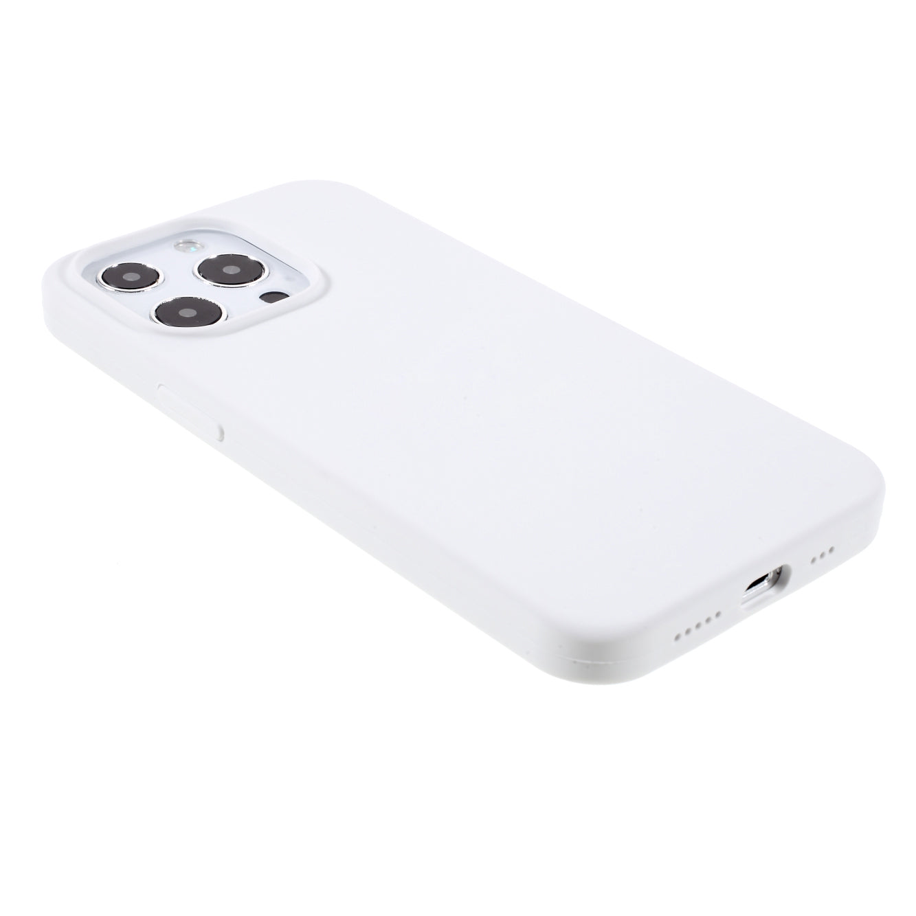 Solid Silicone Silky-Soft Touch Full-Body Protection Shockproof Cover with Soft Microfiber Lining for iPhone 13 Pro 6.1 inch